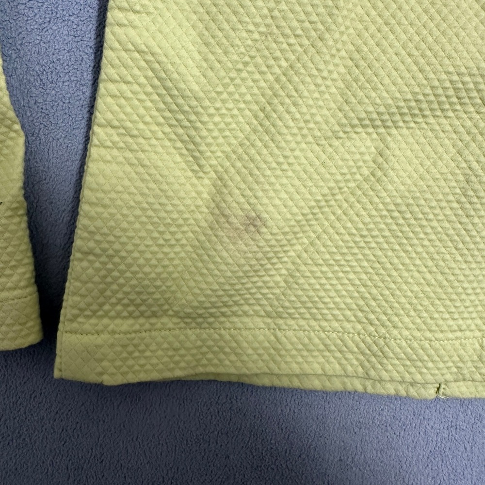 Eileen Fisher Chartreuse Quilted Zip Up Jacket Mock Neck Yellow Size Petite PP - Picture 8 of 11